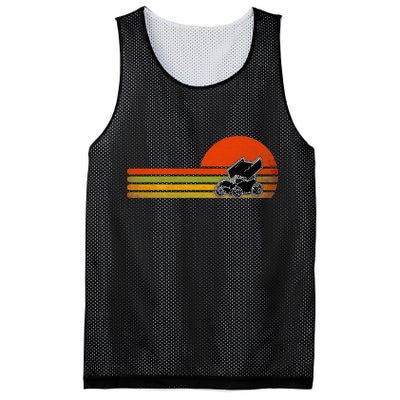 Retro Vintage Sprint Car Dirt Track Racing Distressed Mesh Reversible Basketball Jersey Tank