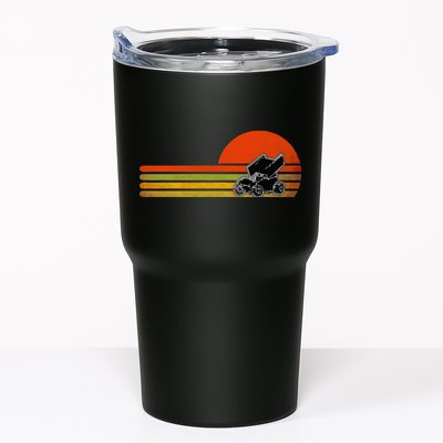 Retro Vintage Sprint Car Dirt Track Racing Distressed Tumbler