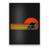 Retro Vintage Sprint Car Dirt Track Racing Distressed Poster