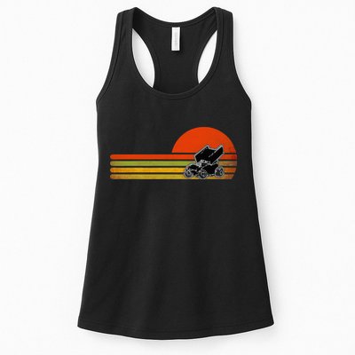 Retro Vintage Sprint Car Dirt Track Racing Distressed Womens Tank Top