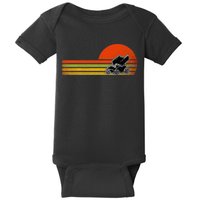 Retro Vintage Sprint Car Dirt Track Racing Distressed Baby Bodysuit