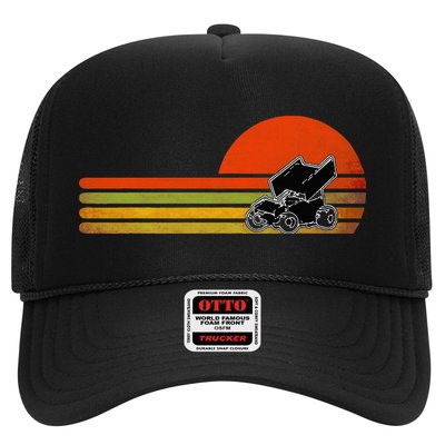 Retro Vintage Sprint Car Dirt Track Racing Distressed Hat