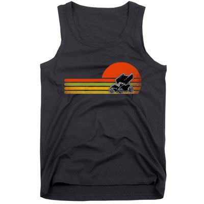 Retro Vintage Sprint Car Dirt Track Racing Distressed Tank Top