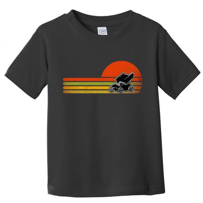 Retro Vintage Sprint Car Dirt Track Racing Distressed Toddler T-Shirt