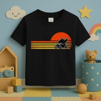 Retro Vintage Sprint Car Dirt Track Racing Distressed Toddler T-Shirt