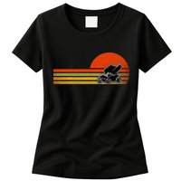 Retro Vintage Sprint Car Dirt Track Racing Distressed Womens T-Shirt