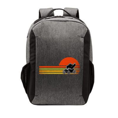 Retro Vintage Sprint Car Dirt Track Racing Distressed Vector Backpack