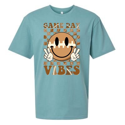 Retro Vintage Smiley Emoji Game Day Vibes Football Sports Fan Sueded Cloud Jersey T-Shirt