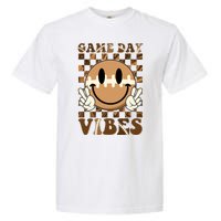 Retro Vintage Smiley Emoji Game Day Vibes Football Sports Fan Garment-Dyed Heavyweight T-Shirt