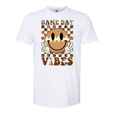 Retro Vintage Smiley Emoji Game Day Vibes Football Sports Fan Softstyle CVC T-Shirt