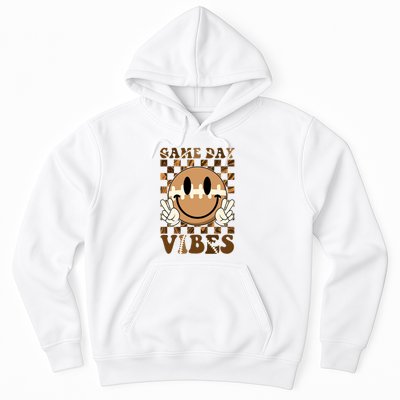 Retro Vintage Smiley Emoji Game Day Vibes Football Sports Fan Hoodie