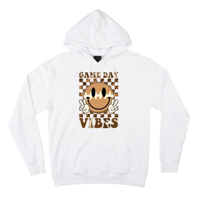 Retro Vintage Smiley Emoji Game Day Vibes Football Sports Fan Hoodie