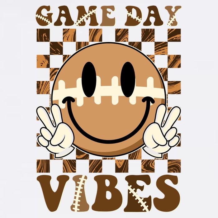 Retro Vintage Smiley Emoji Game Day Vibes Football Sports Fan Beanie