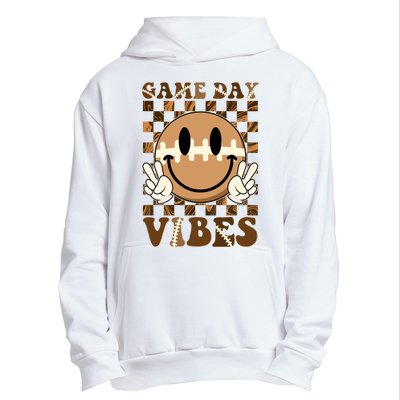 Retro Vintage Smiley Emoji Game Day Vibes Football Sports Fan Urban Pullover Hoodie