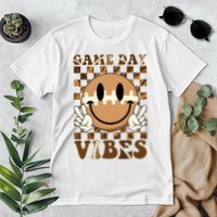 Retro Vintage Smiley Emoji Game Day Vibes Football Sports Fan Premium T-Shirt