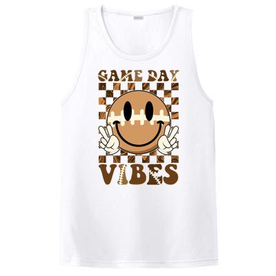 Retro Vintage Smiley Emoji Game Day Vibes Football Sports Fan PosiCharge Competitor Tank