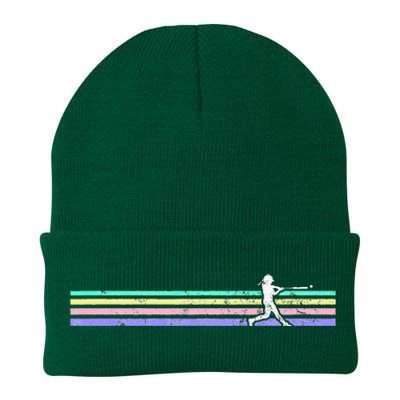 Retro Vintage Softball Batter Knit Cap Winter Beanie