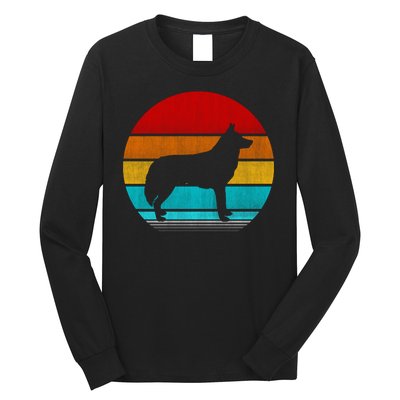 Retro Vintage Siberian Husky Long Sleeve Shirt