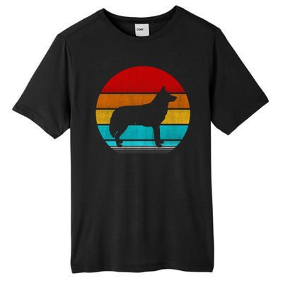 Retro Vintage Siberian Husky Tall Fusion ChromaSoft Performance T-Shirt