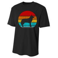 Retro Vintage Siberian Husky Performance Sprint T-Shirt