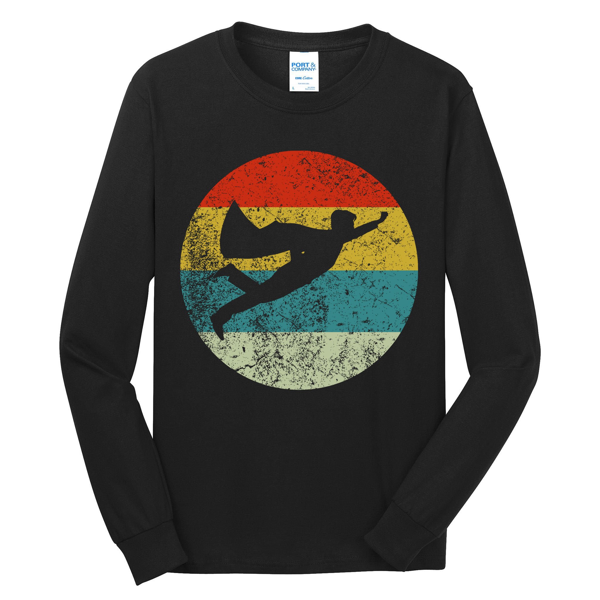 Retro Vintage Super Hero Tall Long Sleeve T-Shirt