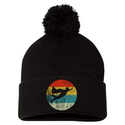 Retro Vintage Super Hero Pom Pom 12in Knit Beanie