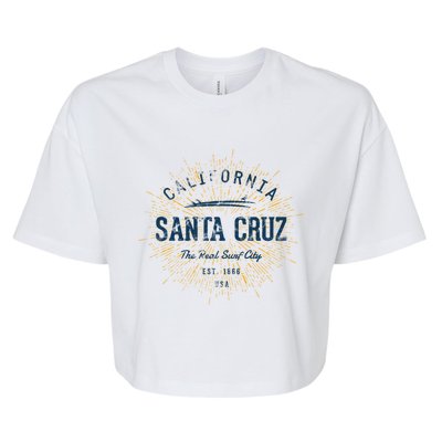 Retro Vintage Santa Cruz Gift Bella+Canvas Jersey Crop Tee