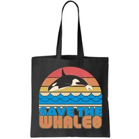 Retro Vintage Save The Whales Leaping Orca Killer Whale Bag