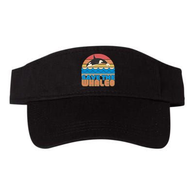 Retro Vintage Save The Whales Leaping Orca Killer Whale Visor