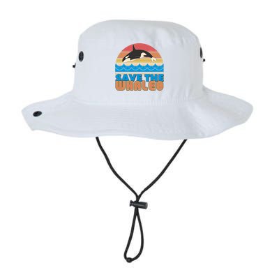 Retro Vintage Save The Whales Leaping Orca Killer Whale Legacy Cool Fit Booney Bucket Hat