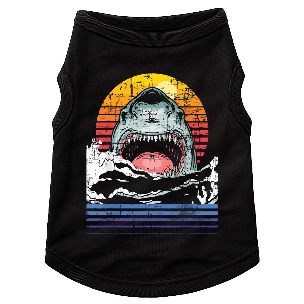 Retro Vintage Shark Marine Biologist Wildlife Shark Lovers Doggie Tank