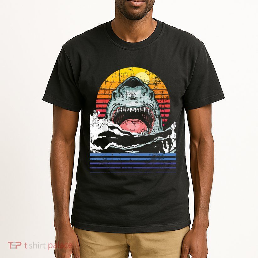 Retro Vintage Shark Marine Biologist Wildlife Shark Lovers Tall T-Shirt