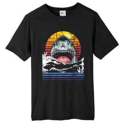 Retro Vintage Shark Marine Biologist Wildlife Shark Lovers Tall Fusion ChromaSoft Performance T-Shirt