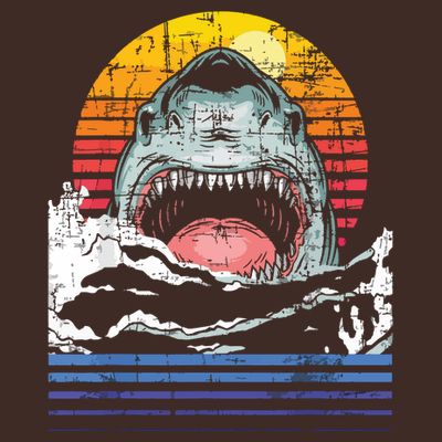 Retro Vintage Shark Marine Biologist Wildlife Shark Lovers T-Shirt