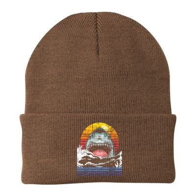 Retro Vintage Shark Marine Biologist Wildlife Shark Lovers Knit Cap Winter Beanie