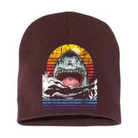 Retro Vintage Shark Marine Biologist Wildlife Shark Lovers Short Acrylic Beanie