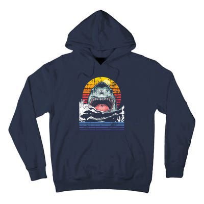 Retro Vintage Shark Marine Biologist Wildlife Shark Lovers Tall Hoodie