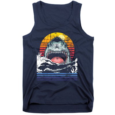 Retro Vintage Shark Marine Biologist Wildlife Shark Lovers Tank Top