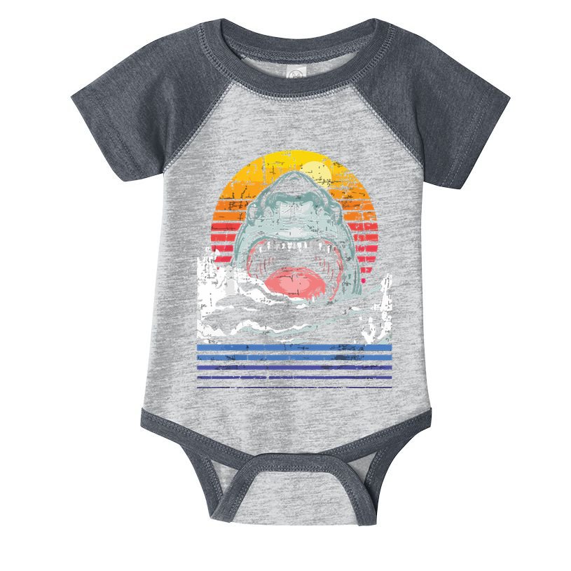 Retro Vintage Shark Marine Biologist Wildlife Shark Lovers Infant Baby Jersey Bodysuit