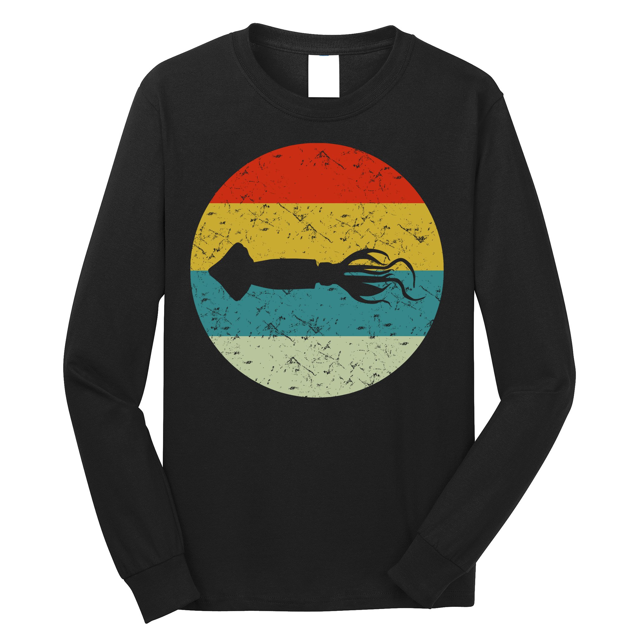 Retro Vintage Squid Long Sleeve Shirt