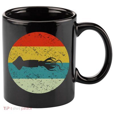 Retro Vintage Squid 11oz C Handle Ceramic Mug