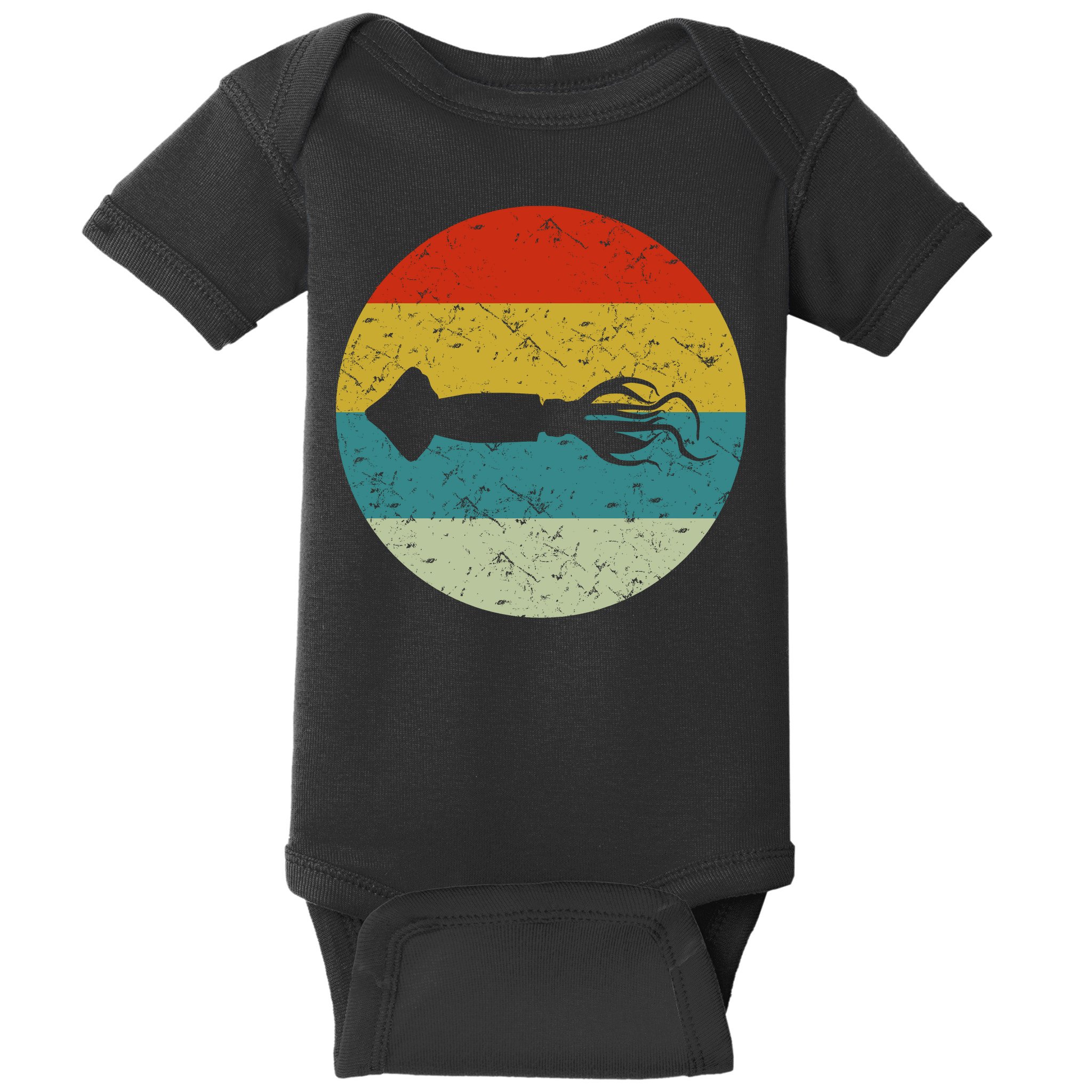 Retro Vintage Squid Baby Bodysuit