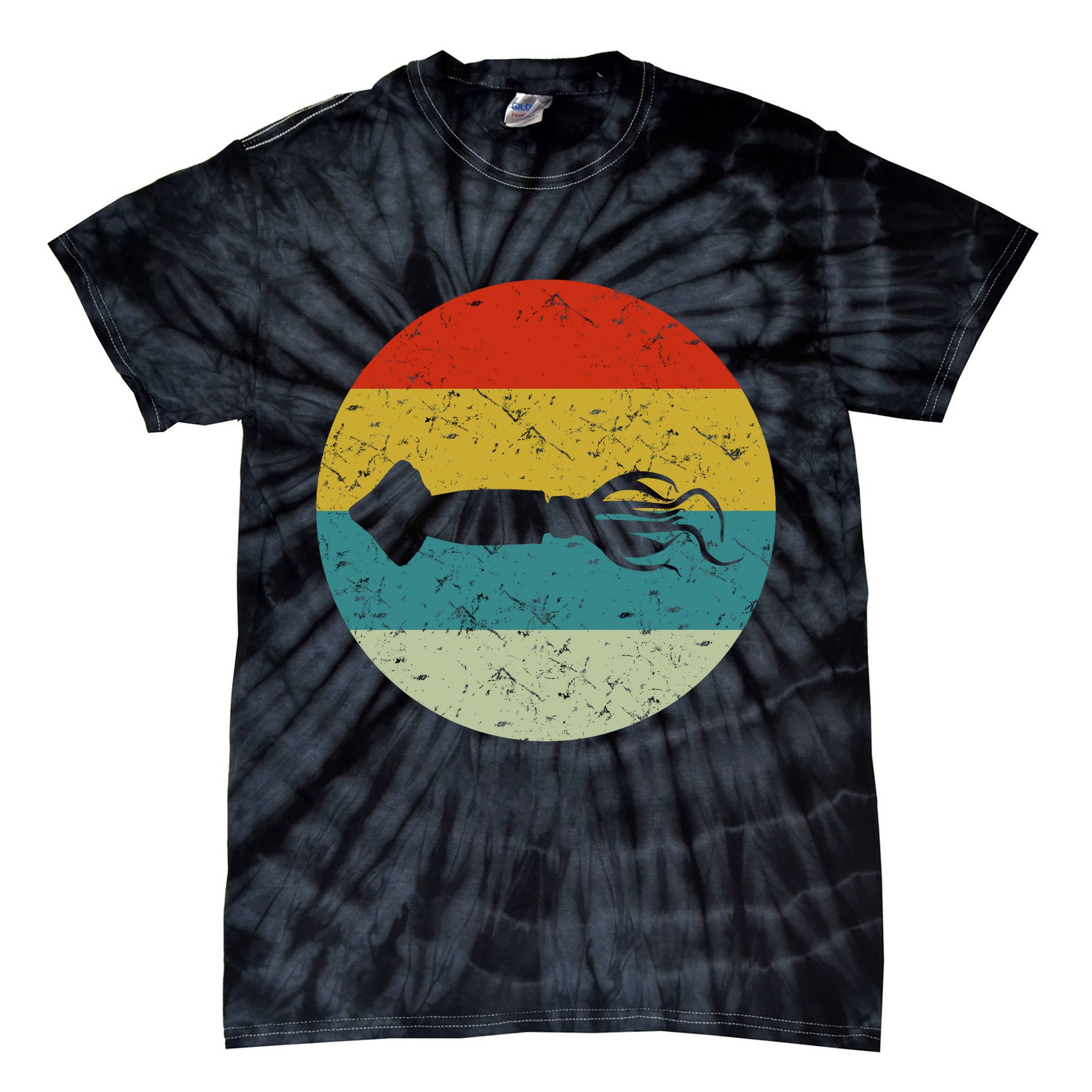 Retro Vintage Squid Tie-Dye T-Shirt