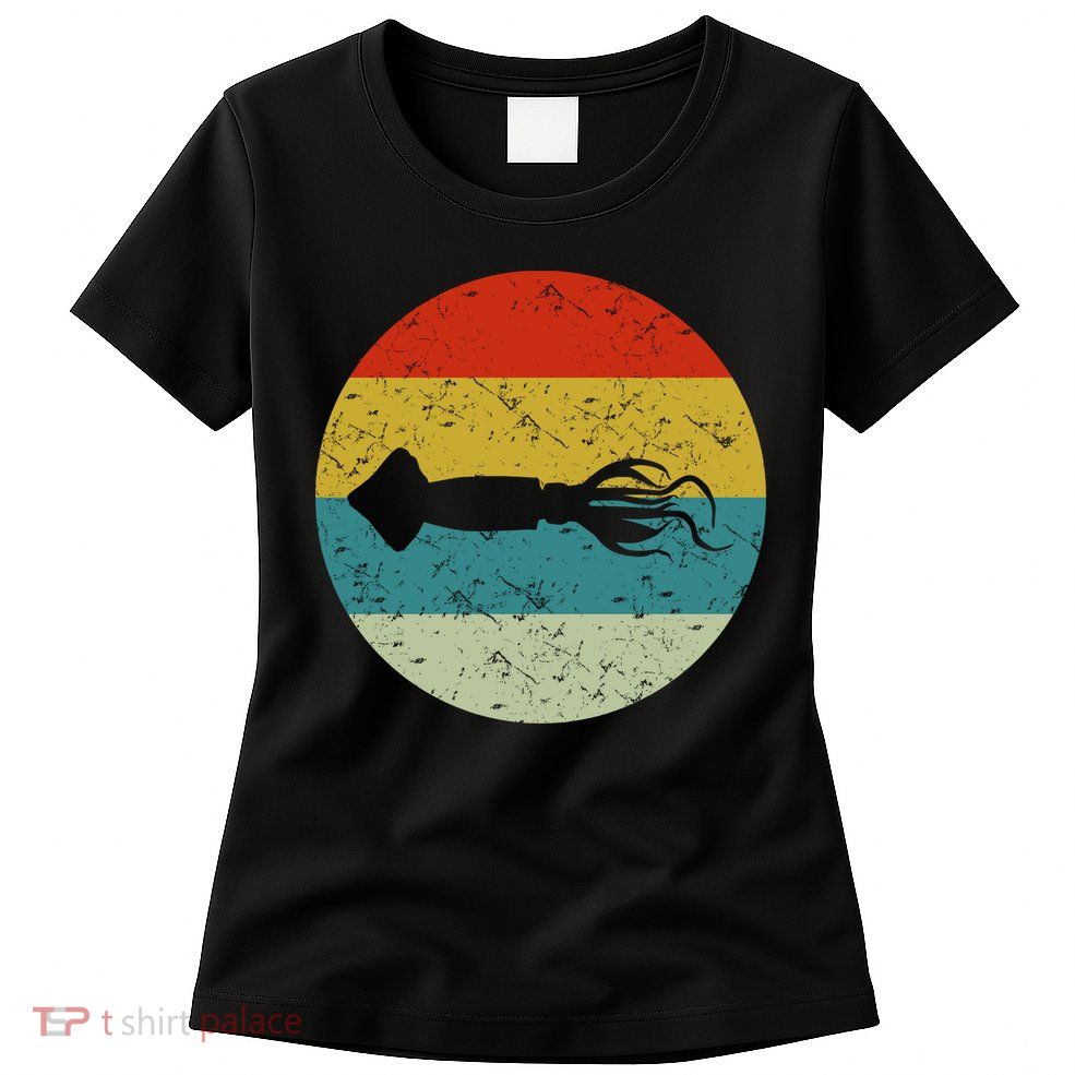 Retro Vintage Squid Womens T-Shirt