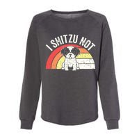 Retro Vintage Shih Tzu Dog Owner Funny I Shitzu Not Womens California Wash Sweatshirt