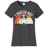 Retro Vintage Shih Tzu Dog Owner Funny I Shitzu Not Women's T-Shirt