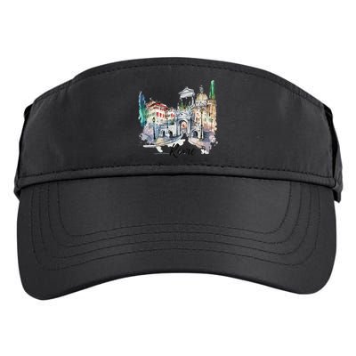 Retro Vintage Summer Italia Italy Rome City Souvenir Gifts Adult Drive Performance Visor
