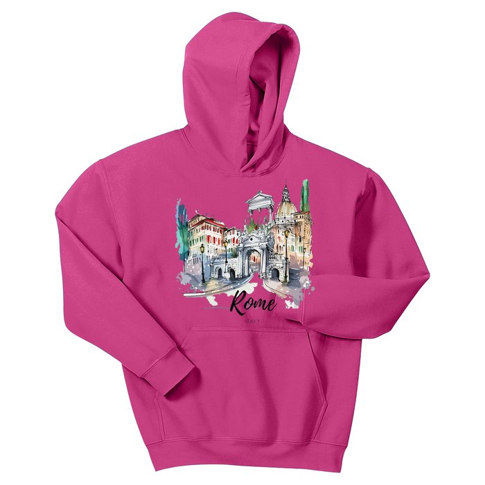 Retro Vintage Summer Italia Italy Rome City Souvenir Gifts Kids Hoodie