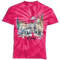 Retro Vintage Summer Italia Italy Rome City Souvenir Gifts Kids Tie-Dye T-Shirt