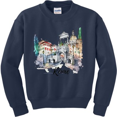 Retro Vintage Summer Italia Italy Rome City Souvenir Gifts Kids Sweatshirt